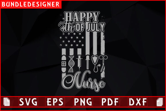 Celebrating Independence: Happy 4th of July Nurse Design