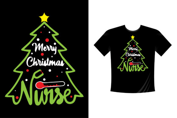 Festive Cheer for Nurses: Merry Christmas T-Shirt Design
