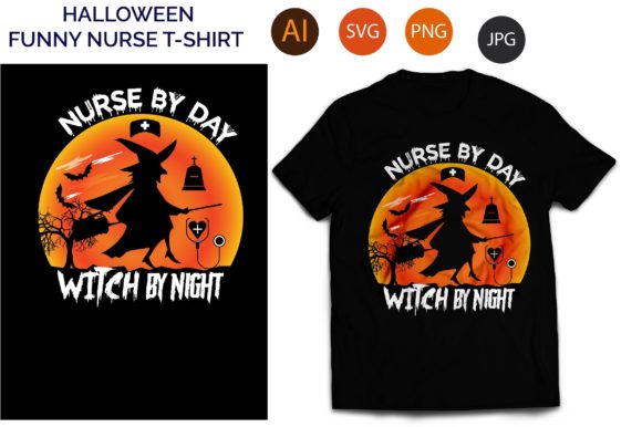 Funny Nurse Halloween T-Shirt Design