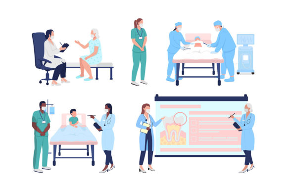 Medical Education Vector Character Set Review