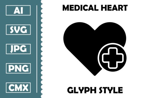 Medical Heart Vector Glyph Icon: A Designer's Review