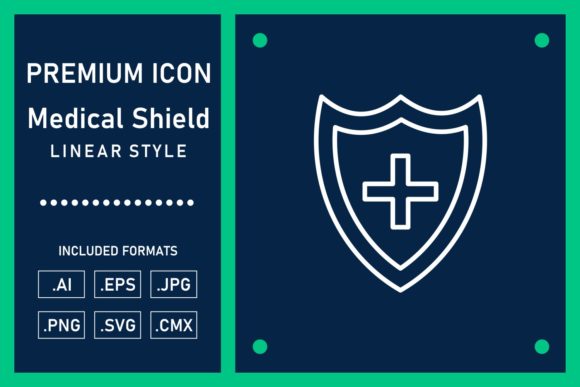 Medical Shield Linear Vector Icon Review