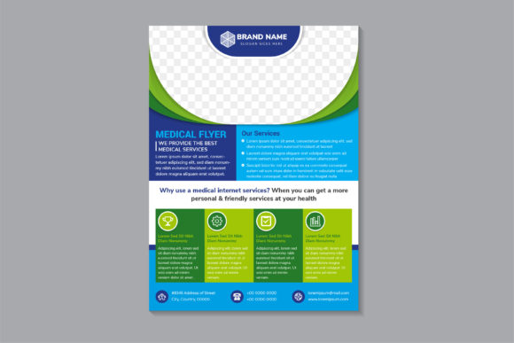 Medical Vertical Flyer: A Fresh Embroidery Design
