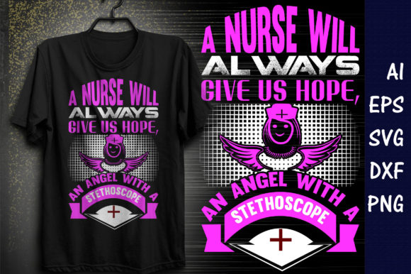 Nurse Hope: A Heartfelt Embroidery Design for T-Shirts