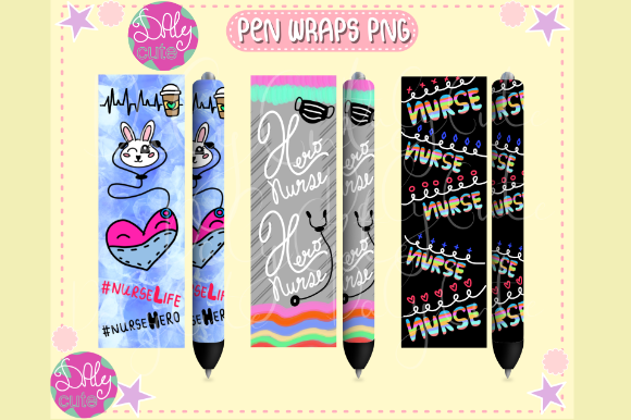 Nurse Life Pen Wraps, Bunny Nurse: A Charming Embroidery Design