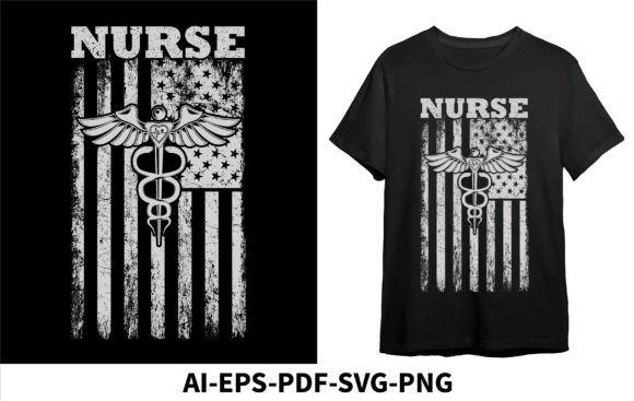 Nurse USA Flag: A Patriotic T-Shirt Design