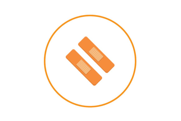 Review of Medical Icon Plaster Orange Design Art