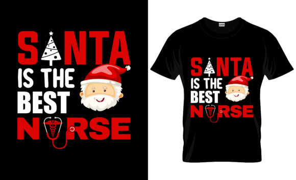 Santa is the Best Nurse Christmas Embroidery
