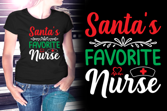 Santa's Favorite Nurse T-Shirt Design Review