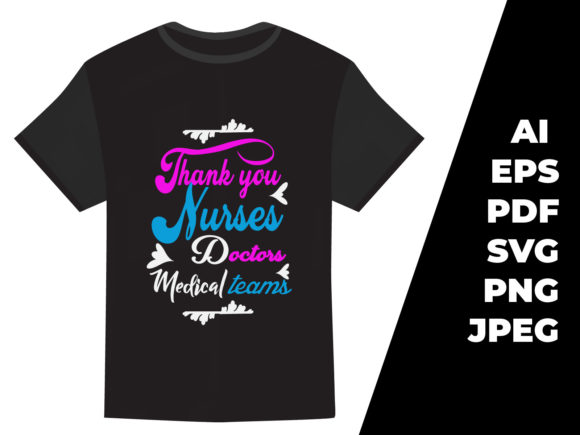 Thank You Nurse Doctors T-Shirt Embroidery Design