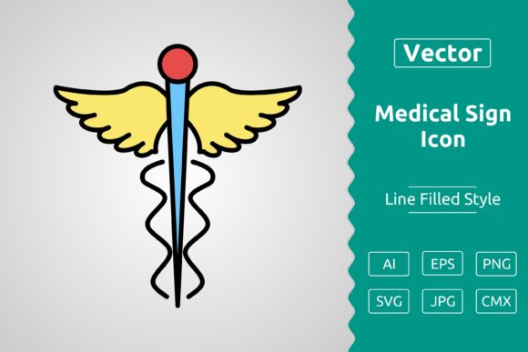 Vector Medical Sign Filled Outline Icon Review